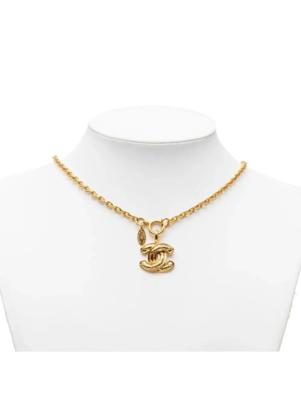 Chanel Cc Logo Chain Pendant Necklace #287782C11B